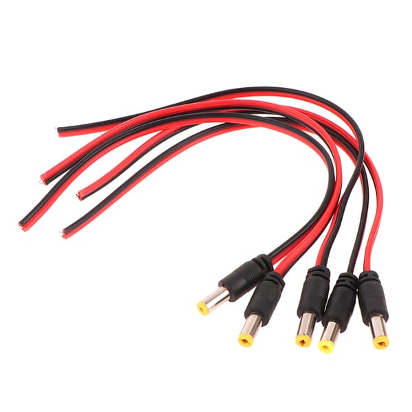 5 STK DC Strøm Hann Hunne Kabel 12V Plugg DC Adapter Kabel Plugg A