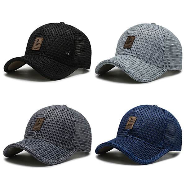 Summer Men Mesh Baseball Cap Solhatt utomhus Sommar Andas M Light gray 56-60cm