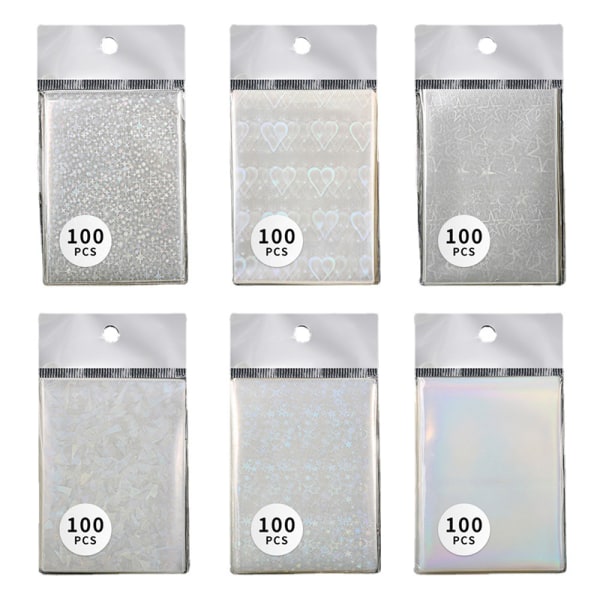 100 st Transparent Kpop Card Sleeves Star Card Cover A6