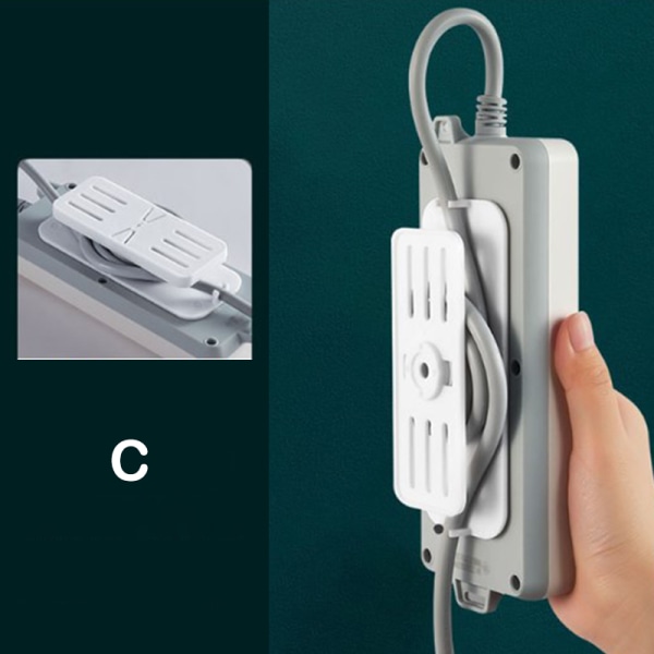 Självhäftande Desktop Socket Fixer Cable Organizer Seamless Plus C