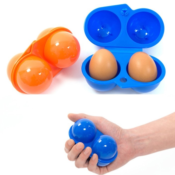 Äggförvaringslåda Bärbar ägghållare i plast Orange