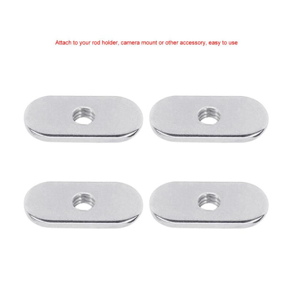 4 stk. M5/M6 rustfrit stål kajak kano glidemøtrik sidemontering M5 4pcs