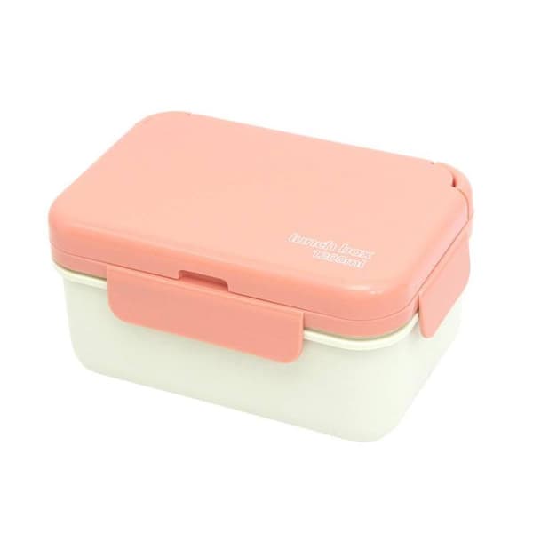 Matboks i plast med tre rom pink