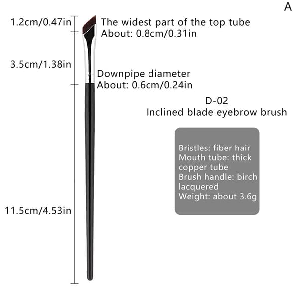 Oppgrader Blade Eyeliner Brush Ultra Thin Fine Angle Flat Eyebrow A