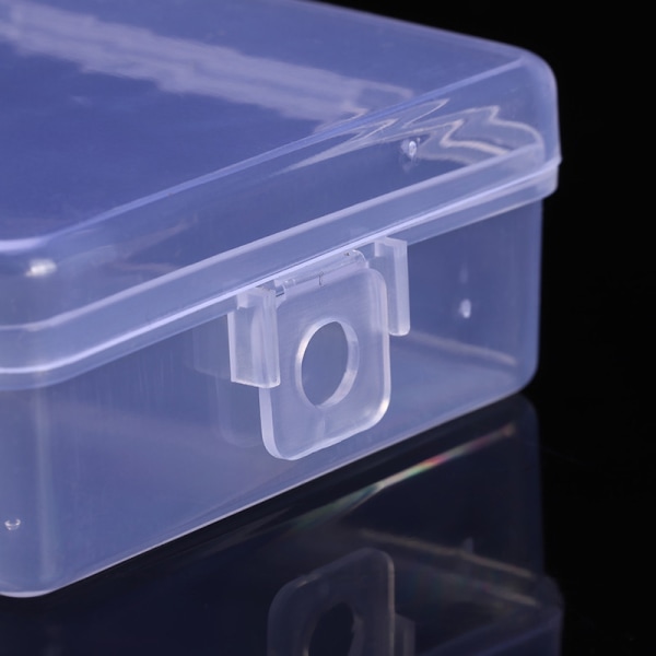 3 STK Transparent oppbevaringsboks i plast Firkantet småtingskoffert Pa