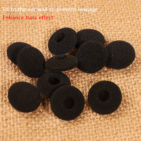 20st öronkuddar för hörlurar Skum 18mm svamp Bluetooth Black