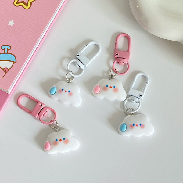 e Cartoon Cloud Keychain Creative Kawaii Avaimenperä Reppu Charm Blue