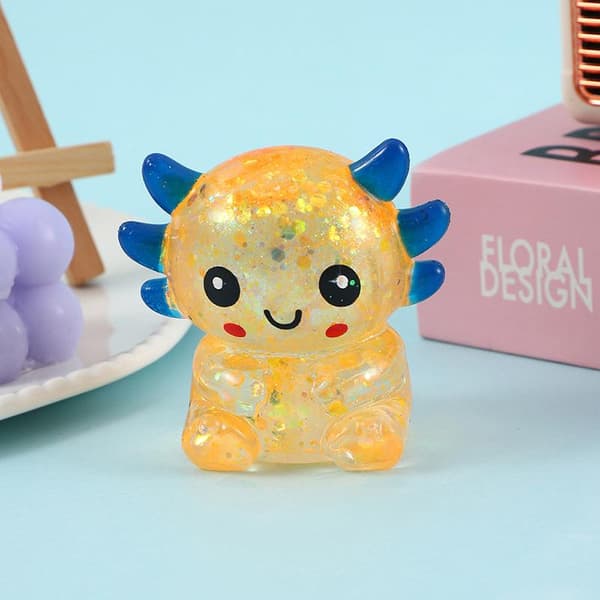 1 st Axolotl Stressbollar Squishy Sensorisk Fidgetleksak e Djur 5