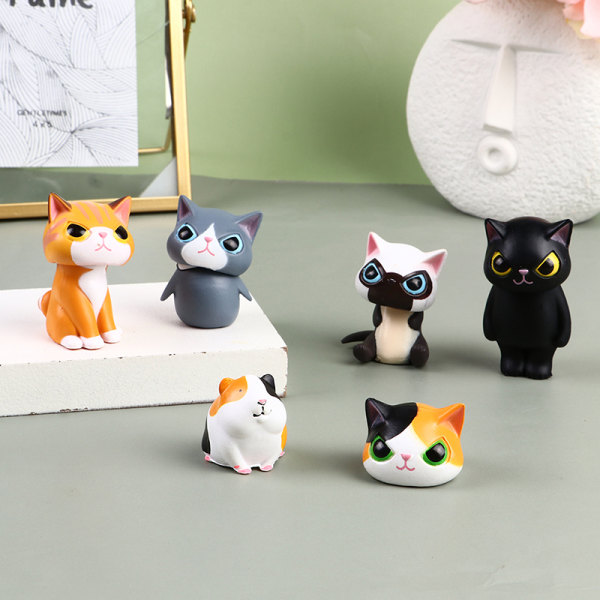 Kissanvärinen luova maisemointinukke Miniatyyri Puutarha Miniatur
