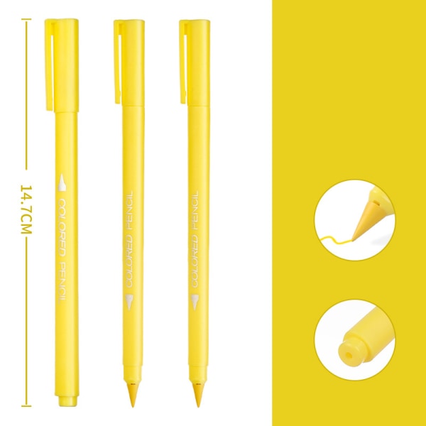 Fargerik blyantkunstskissemaling Ubegrenset skriveblyant Pe Yellow 1PCS