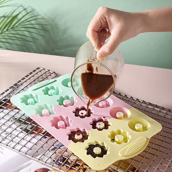 Kage Silikone Form Blomst Chokolade Kage Form Holiday Decoratio A6