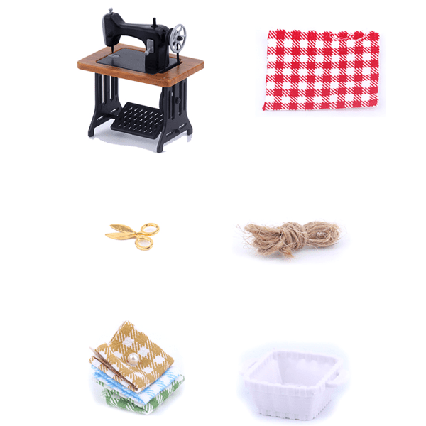 1Set 1:12 Dockhus Miniatyr sömnadshinna Saxförvaringslåda F