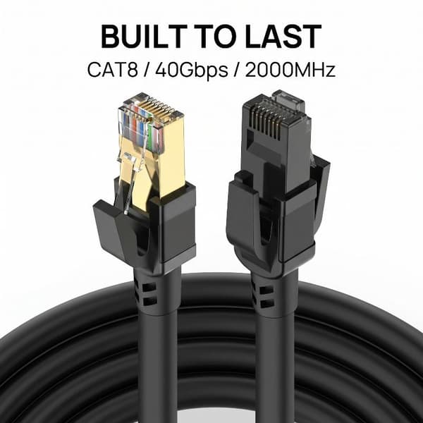 Cat 6 Ethernet-kabel LAN Netværk Cat6 Rj45 Hastighedsnetværkskabel White 2M
