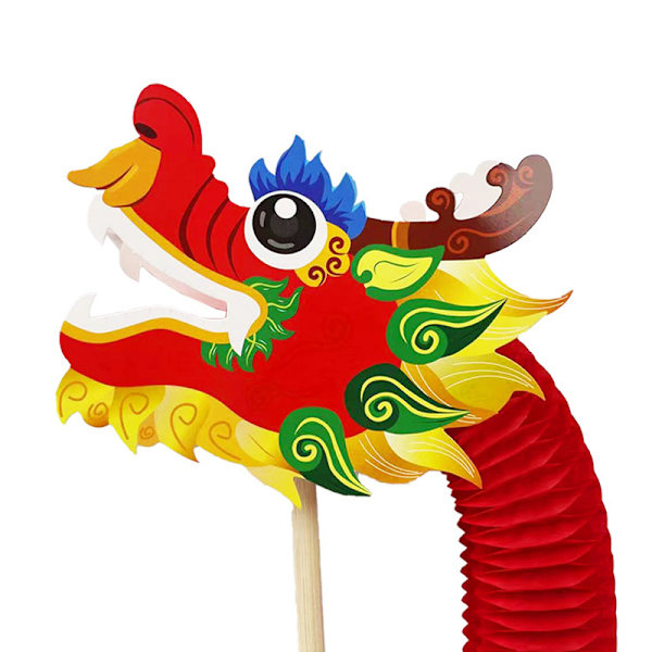 DIY Paper Dragon New Year Tee itse kolmiulotteinen vetokukka A3