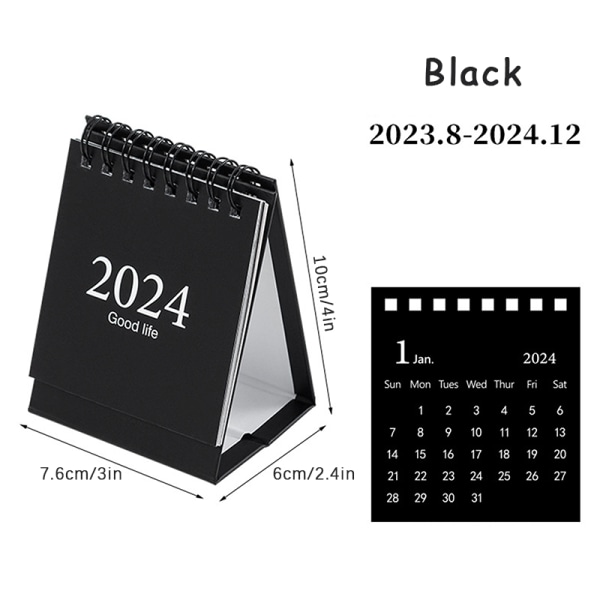 2023/2024 Kalender Delikat Enkelt skrivebord Fresh Og High-end Mini Blue