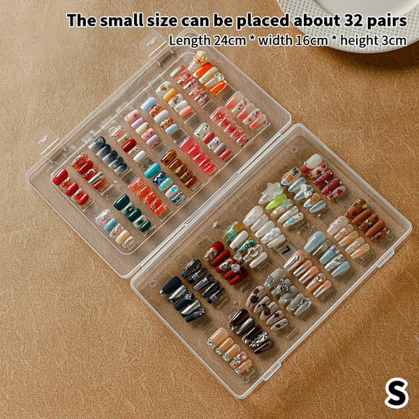 Falske Nail Tips Nail Art Oppbevaringsboks Container Tomme Nail Tips S
