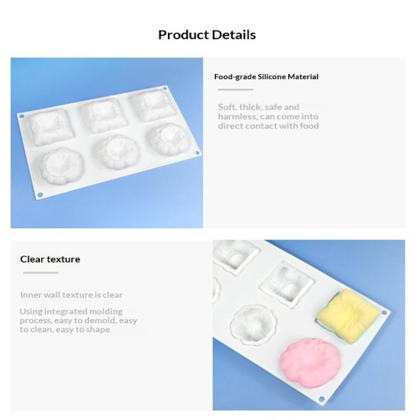 Pude Design Mousse Kageform Strikkeuld Kugleform Silikone