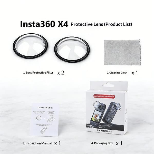 1 sæt silikoneetui linsebeskytterdæksel til Insta360 X4 X3 A1