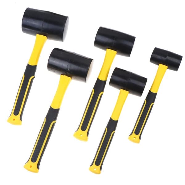 Svart fiberhandtag gummihammare elastisk hammare golvläder A1