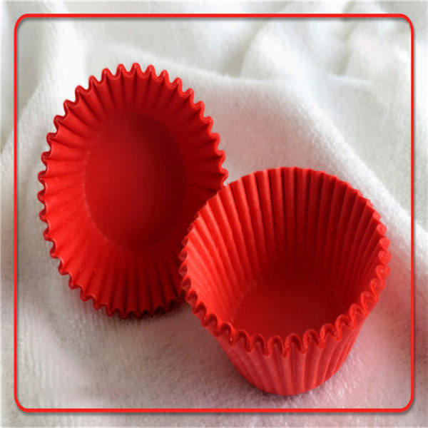 1000 STK 25x20 mm Kage Cupcake Liner Bage Muffin Bakke Kageform red