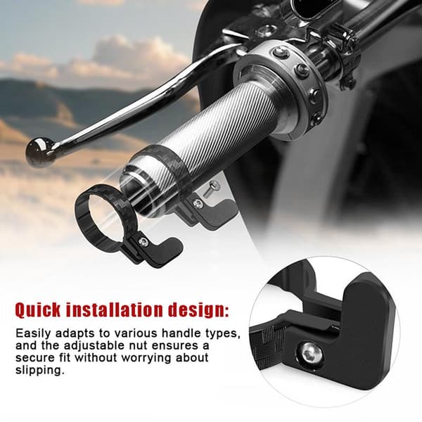 1PC Motorcykel Gaspedal Booster Assist Gasassistent Kl Black