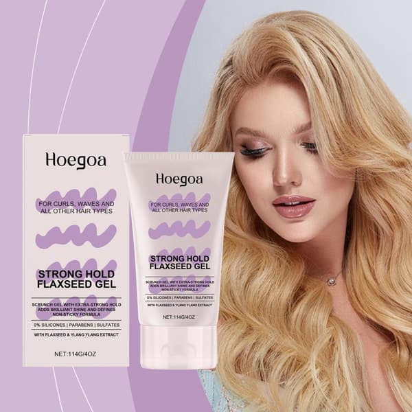 114g Stark Hållfasthet Linfrögel - Extra Stark Scrunch Gel för Definition