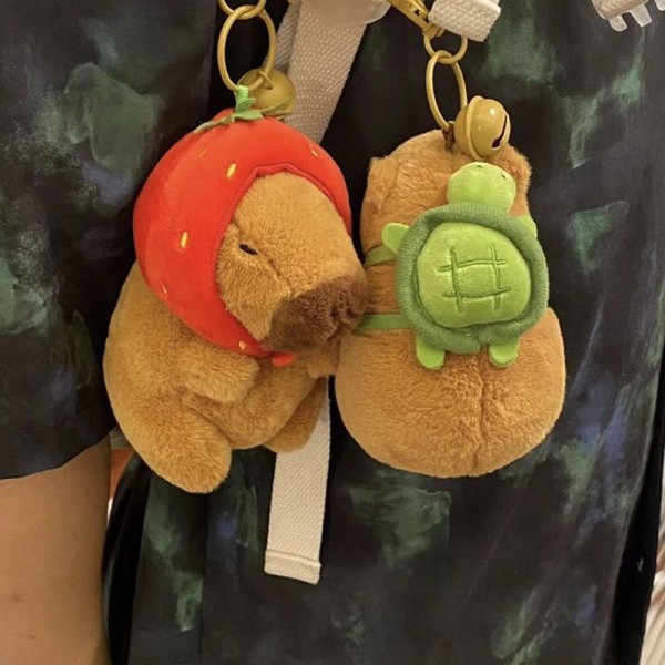 Capybara Plys nøglering e Bag Pendant Creative Fluffty Animals B