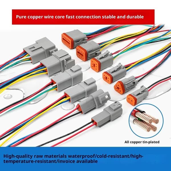 2 3 4 6 8 12-pin vanntett elektrisk koblingssett DT04-12P D E