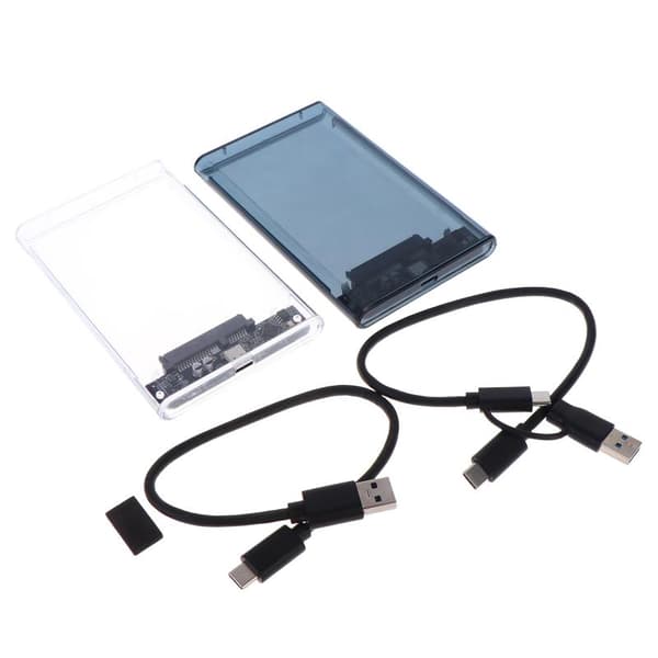 USB Type C 2,5 tommer ekstern opbevaringskasse SATA til USB 5 Gbps HDD Transparent