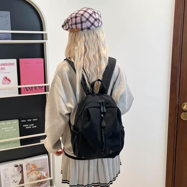 Nylon Rygsæk Letvægts Vandtæt Skoletaske Stor Kapacitet A2