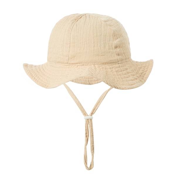 Baby Bomuld Bucket Hat Nye børn Outdoor Caps Unisex Print Khaki