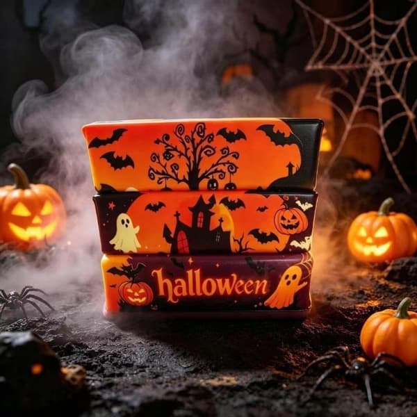 Halloween Langsomt Stigende Legetøj Græskar Spøgelse Flagermus Print Fest
