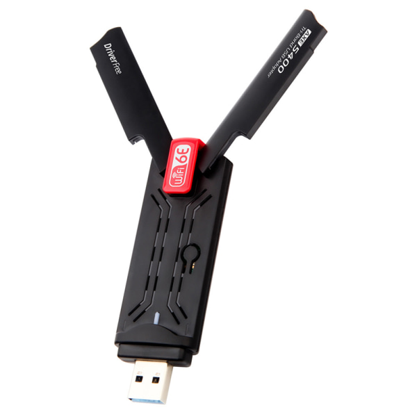 AX5400M USB Wifi6E Adapter 2.4G&5G&6GHz USB 3.0 Wifi 6-mottagare Black