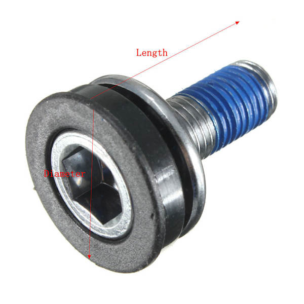 1 stk Sykkelsykkelaksel unbrakonskrue Capless Key Crank Arm B