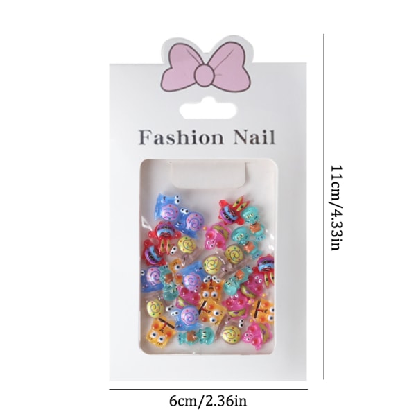 30 stk/sæt Svampebob Pink Søstjerne Nail Charms Kawaii Cartoon 3D