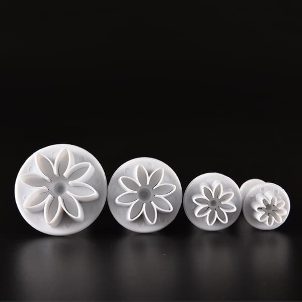 4X Kage Fondant Sugarcraft Decor Cookie Form Form Stempel Dais