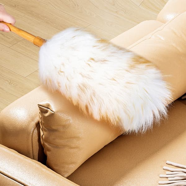Hushållsull Lammull Fjäderborste Duster Dust Cleaning Woo L