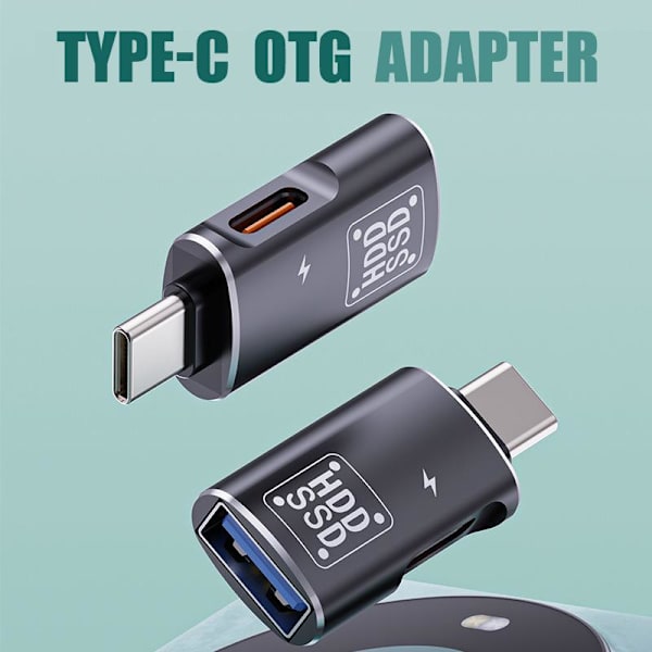 2-i-1 Type C OTG Adapter USB 2.0 Hun Til Telefoner/Bærbare Computere - D Silver