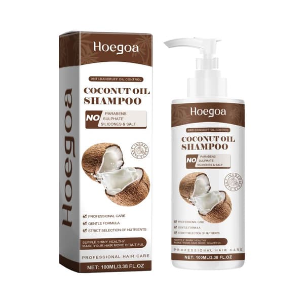 Hoegoa 100ml kokosolja mjällschampo kontrollolja rengöring