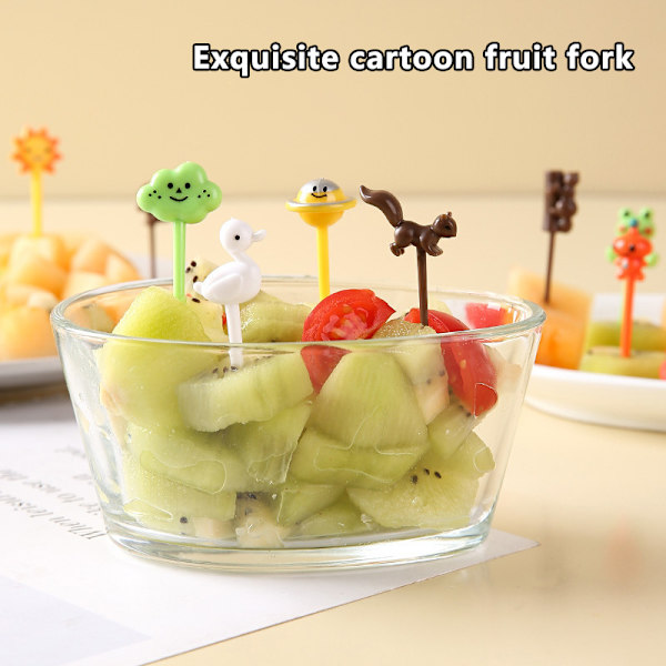 Fruktgaffel Tecknad Mini Djur Tecknad Urval Barn Snac 3