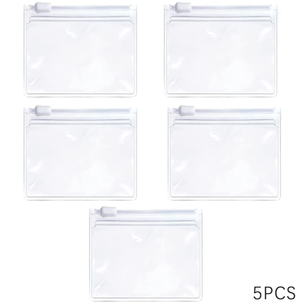 5 stk Pillepose Tasker Pillepose med lynlås Genanvendelig Klar Pill Ba