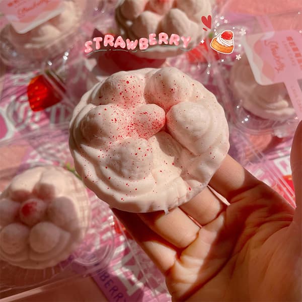Körsbär Jordgubbe Squishy Långsamt Stigande Brödleksak Present Barn
