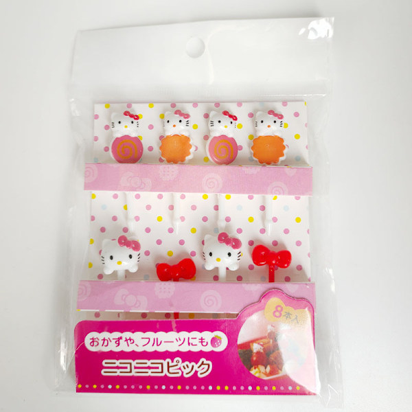 8 st Kawaii Cartoon Plastic Fruktgaffel e Beauty Creative Cake F Multicolor