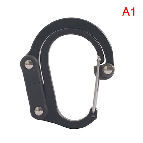 Hybrid Gear Clip - Karabinhage roterende krog Clip Non-Locking Str Black