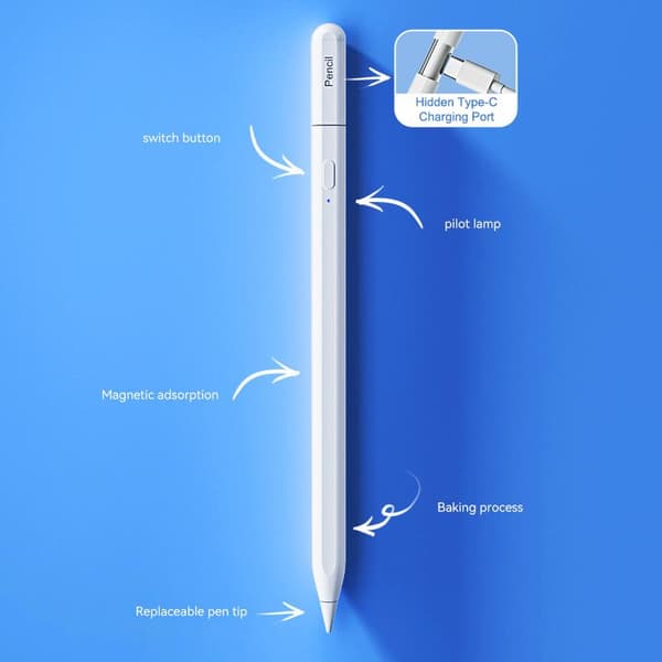 Styluspen til Apple Pencil Touch Pen til 2022 2021 2020 iPad A1