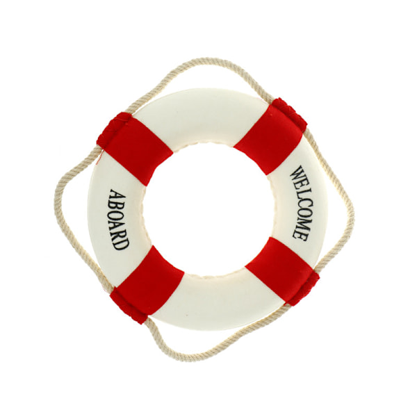 1 kpl Tervetuloa Nautical Life -pelastusrengasrengasveneen seinään Red