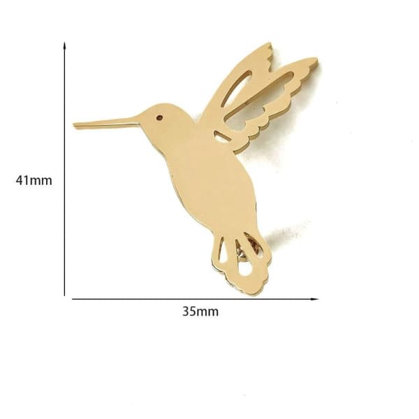Kolibri Dame Broche Reversnåle Dyrefugl Metalnåle Ba Silver