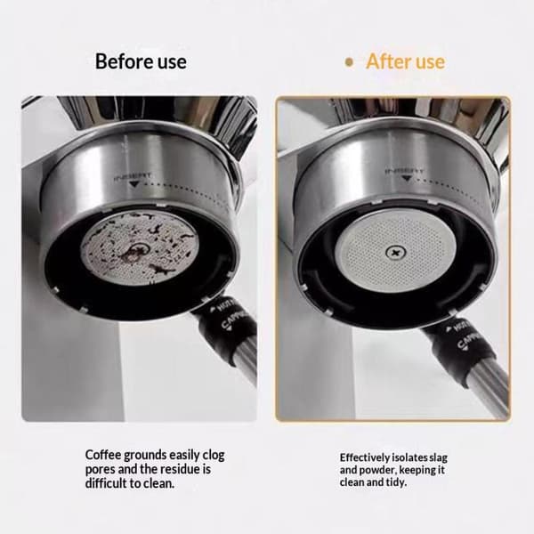 1 stk. 51/53,3/58,5 mm genanvendelig kaffepuck i rustfrit stål til espresso A2