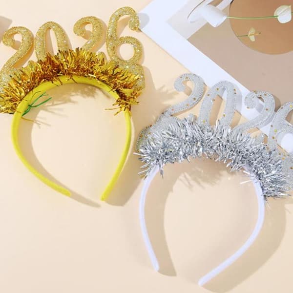 2027 Hyvää uutta vuotta -panta joulunumeropannat kimalle A9