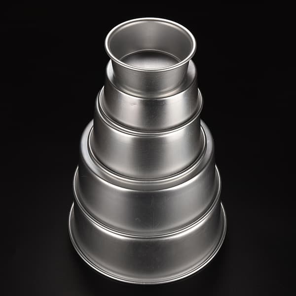 Rund aluminiumsbakeform Panneform for smørbrødkakesett 4'